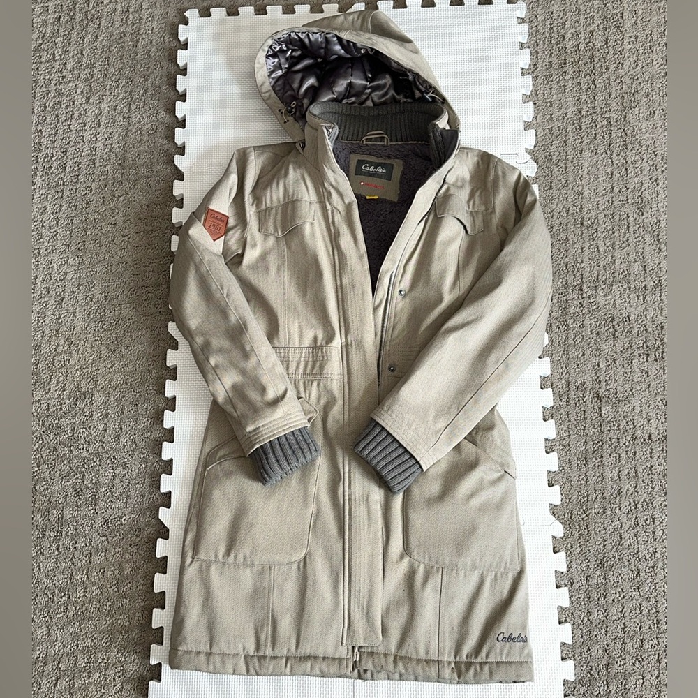 Cabela's Light Tan Hooded Coat